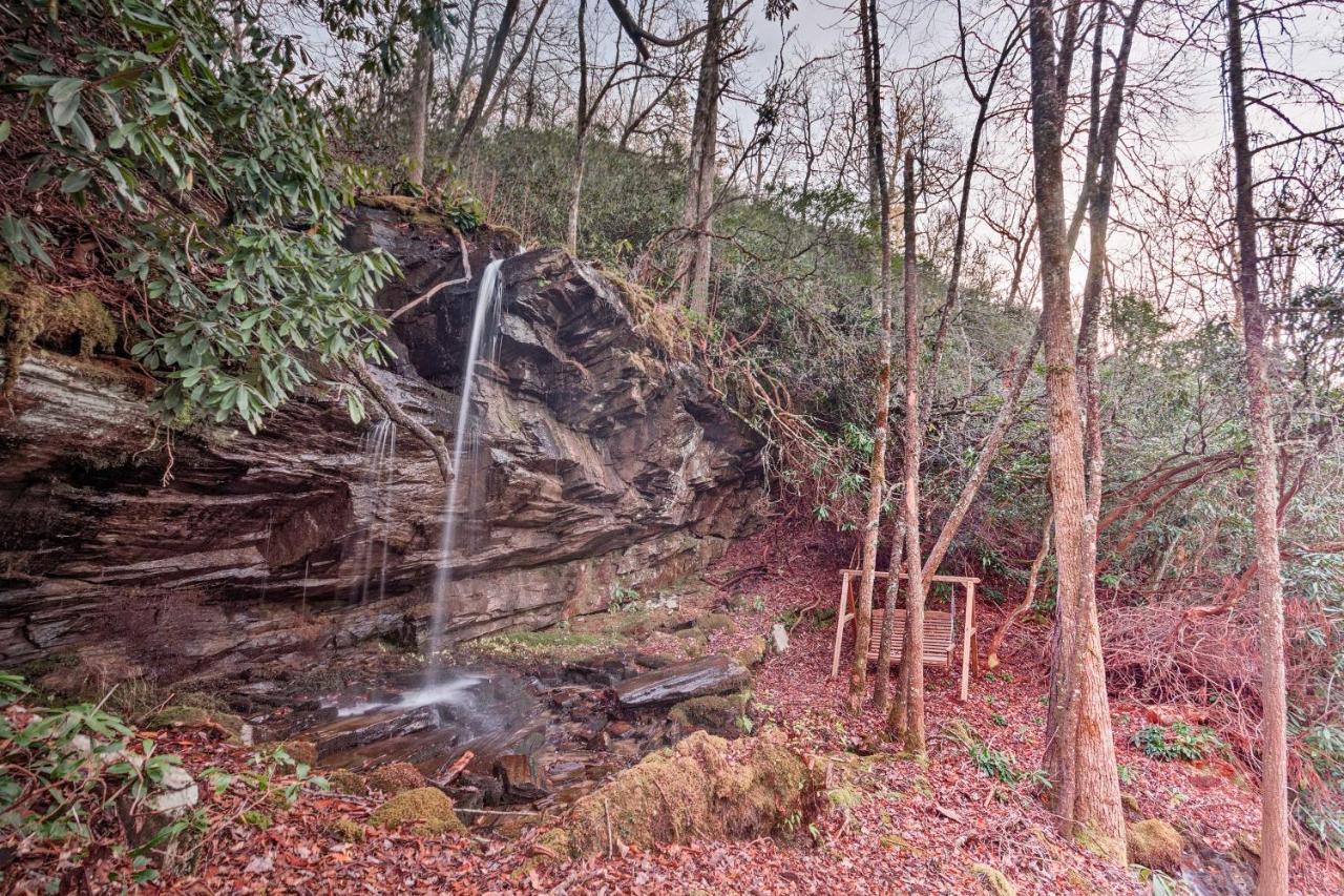 Hilltop Cabin On 5 Acres With Hot Tub And Waterfall! ブライソン・シティ エクステリア 写真